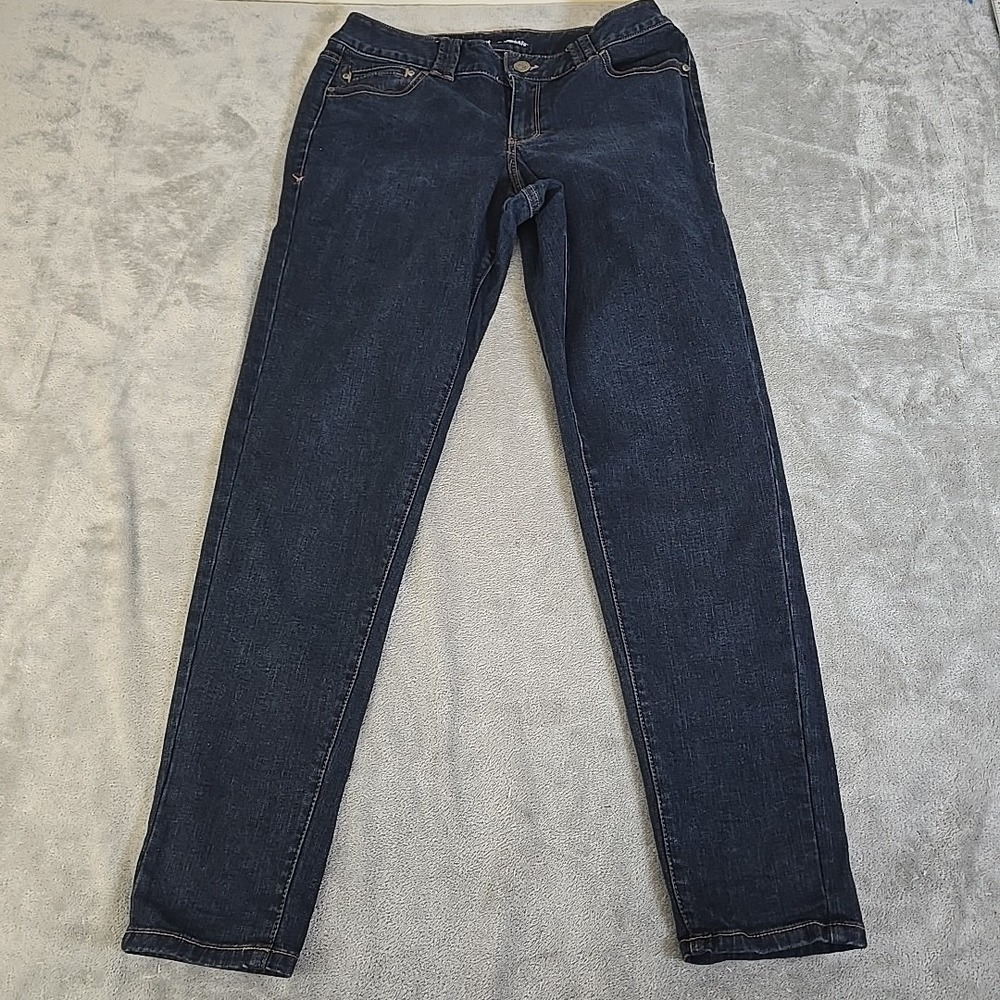 Lane Bryant Jeans Womens 14 Tall Skinny Genius Fit Dark Wash Blue Stretch Casual